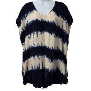 One Teaspoon Swim Coverup Romper S Jumpsuit Tie Dye Blue Only Dancin NEW Beach